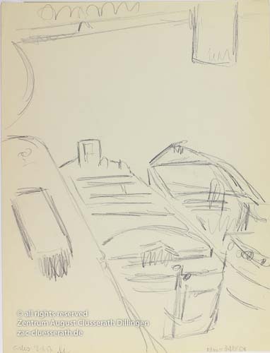 August Clüsserath - Arles - Rhone Barken, 1957