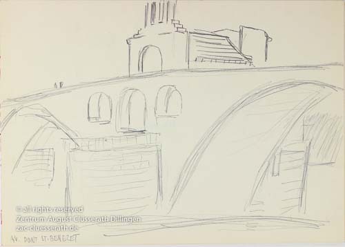 August Clüsserath - Avignon, 1957 dat.