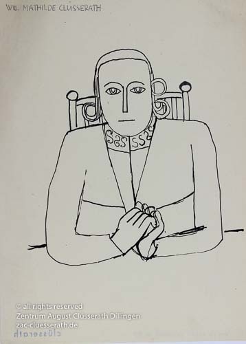 August Clüsserath - WW. Mathilde Clusserath, 1951 dat.