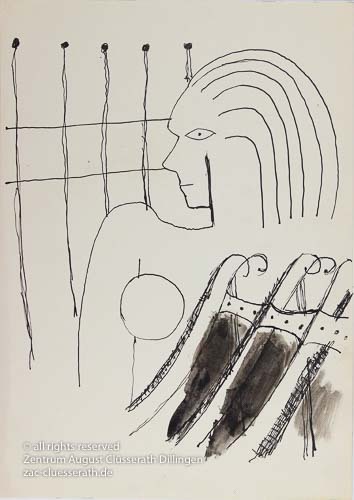 August Clüsserath - Ohne Titel, 1956 dat.