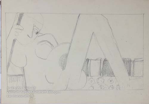 August Clüsserath - Ohne Titel, 1951 dat.