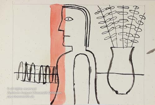 August Clüsserath - Ohne Titel, 1956 dat.