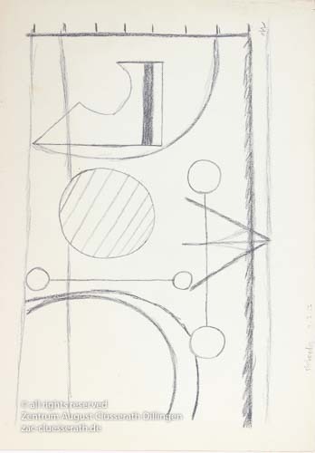August Clüsserath - Stehendes, 1956