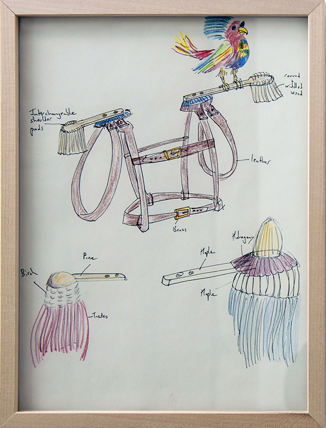 Mike Bourscheid - Preparation drawing for The wellbeing of things : a 5km race, 2016