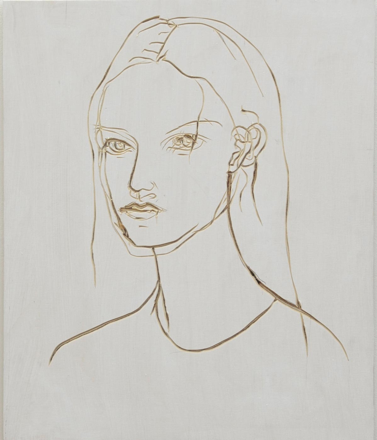 Stephan  Balkenhol - relief femme fond blanc, 2013