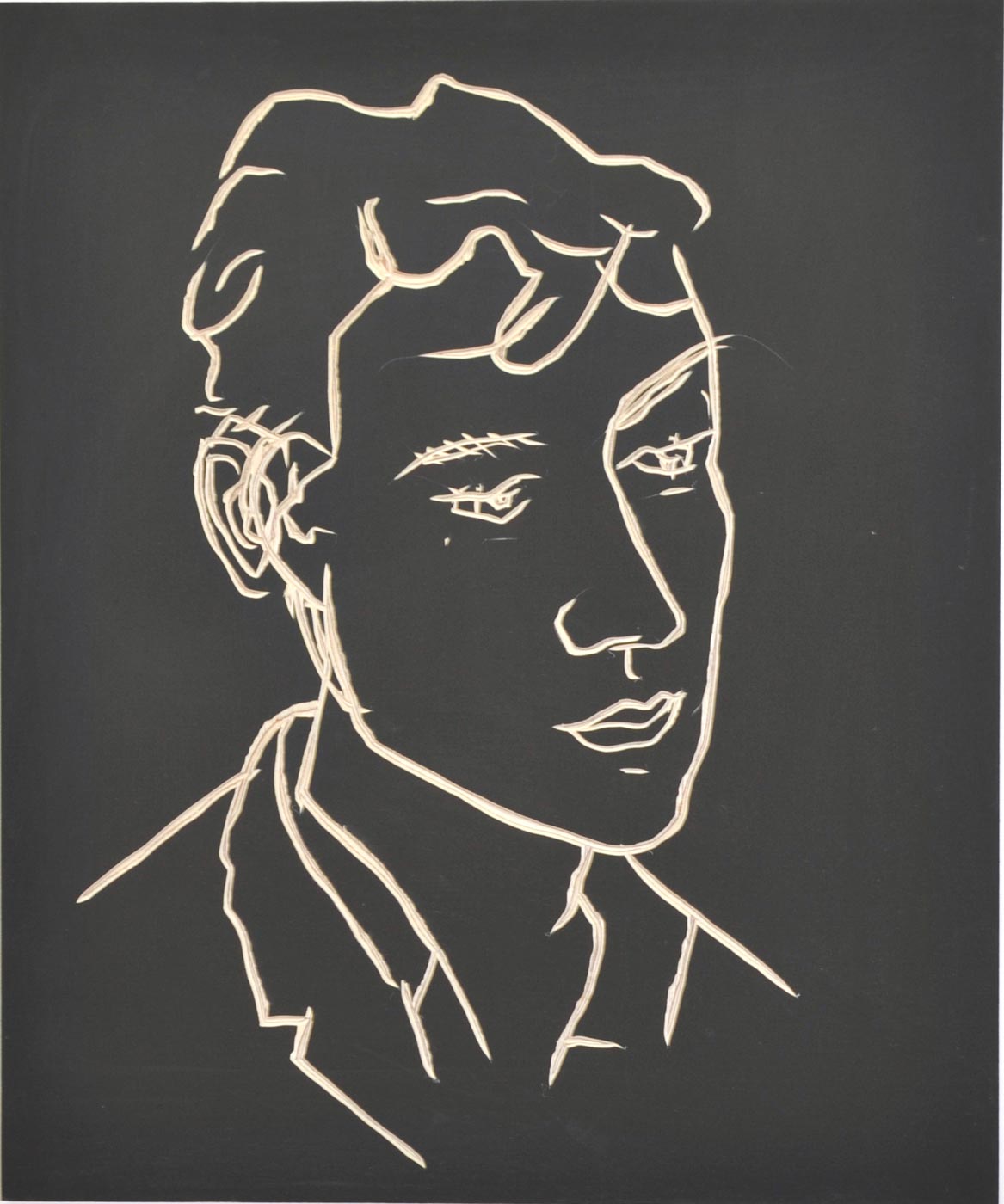 Stephan  Balkenhol - relief homme fond noir, 2013