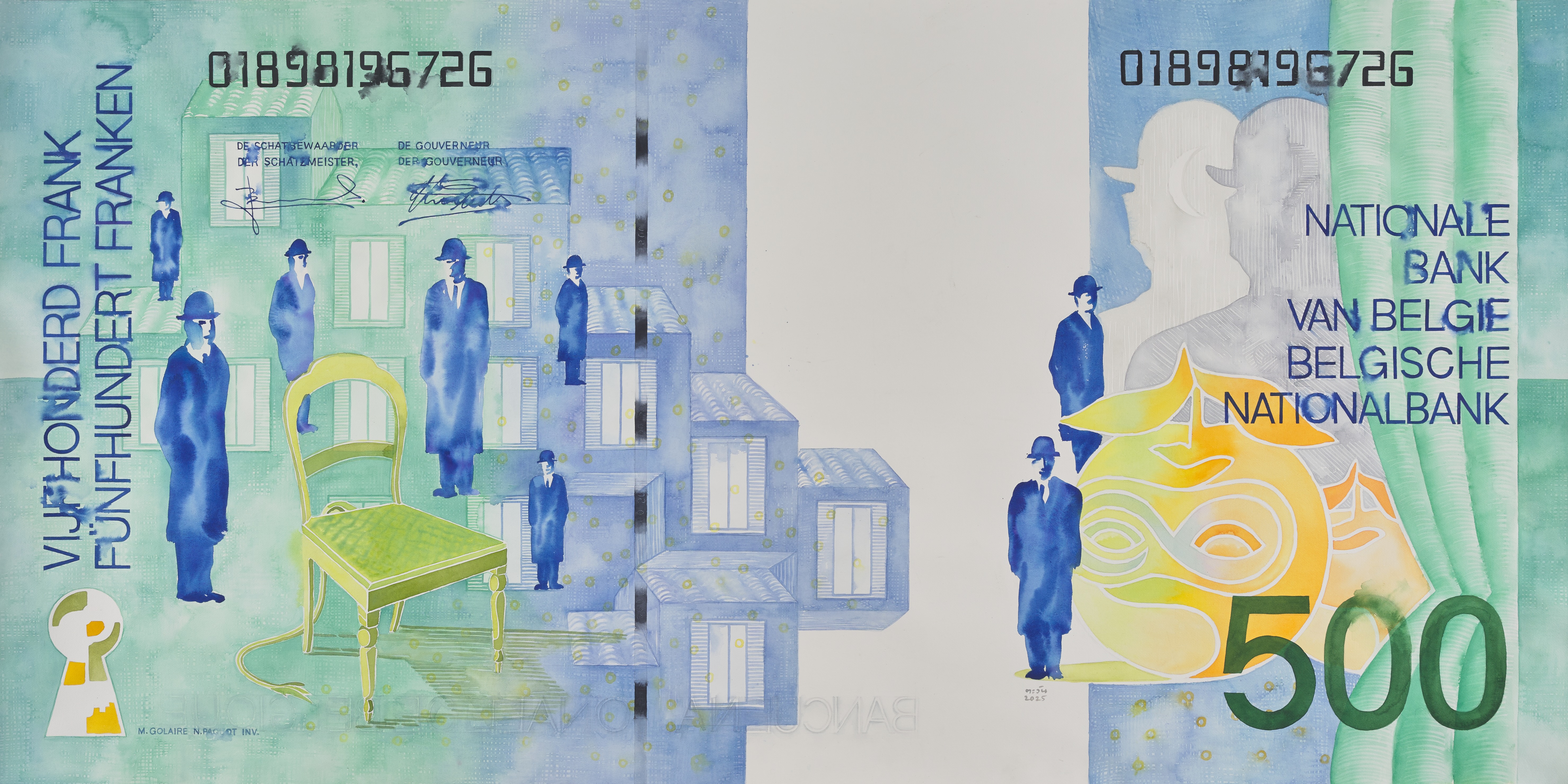 Tawan  Wattuya - Belgium, 500 Belgian Francs, 1998, 2025