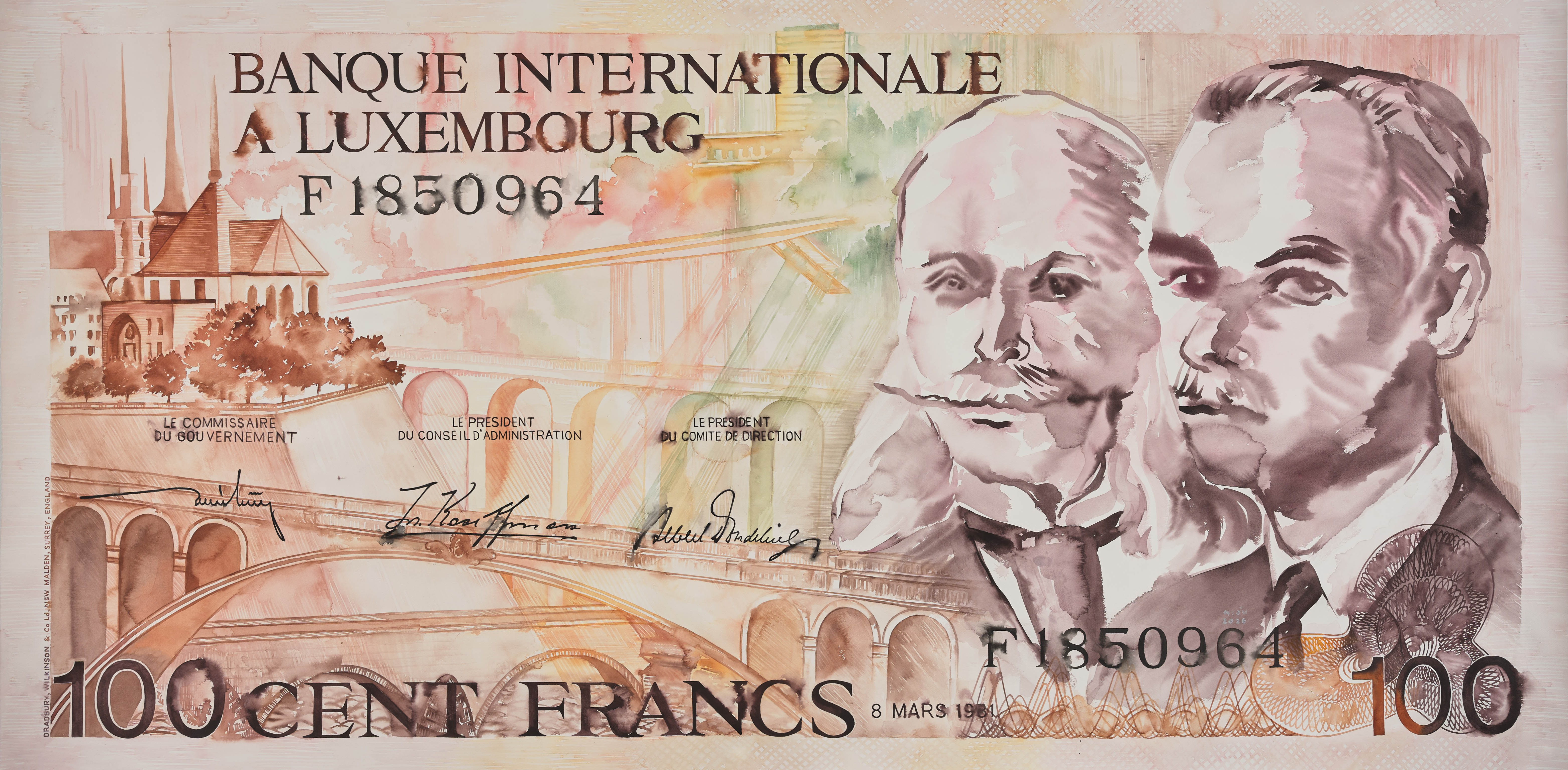 Tawan  Wattuya - Luxembourg, 100 Francs, 1981, 2026