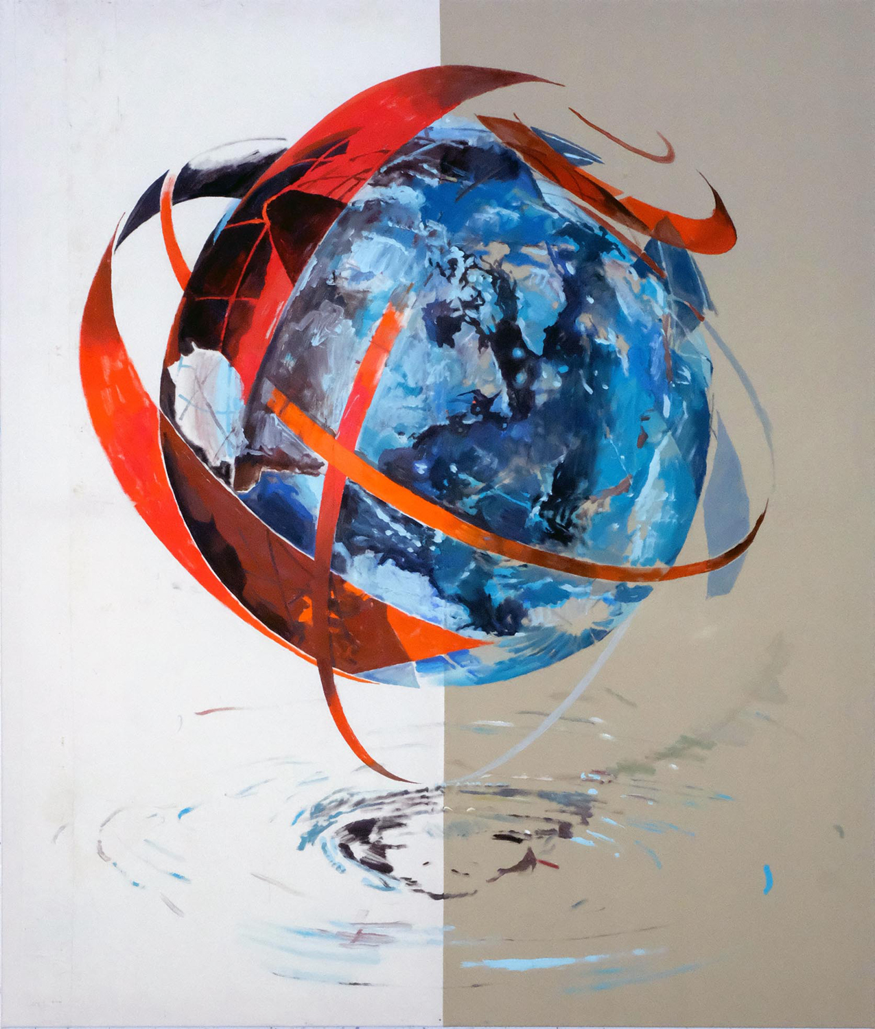 Wawrzyniec  Tokarski - Globe (continental drift), 2019