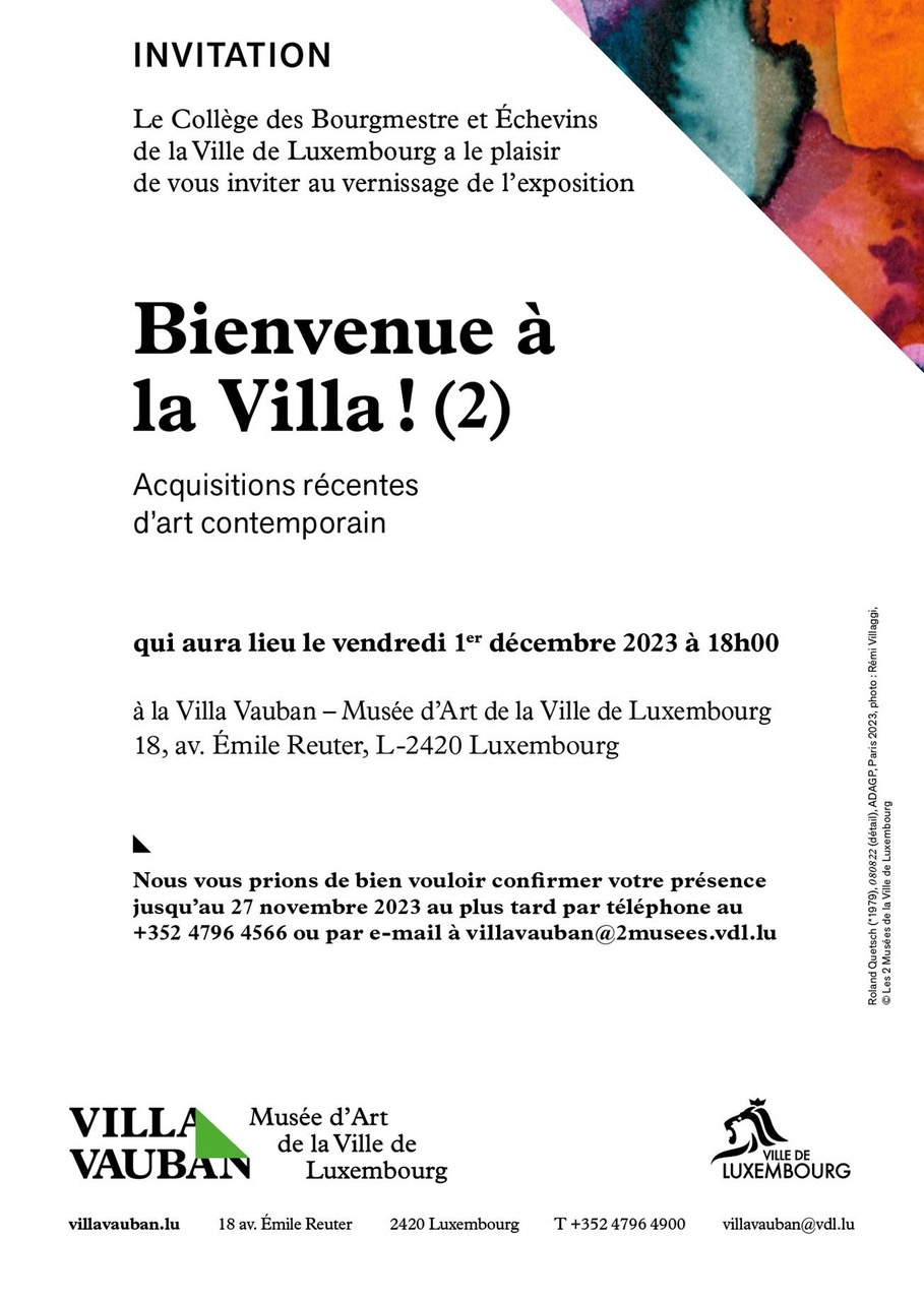 Bienvenue à la Villa ! (2). Acquisitions récentes d'art contemporain