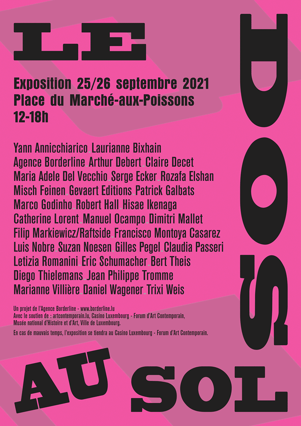 Exposition collective "Le dos au sol" | Place du Marché-aux-Poissons, Luxembourg-Ville